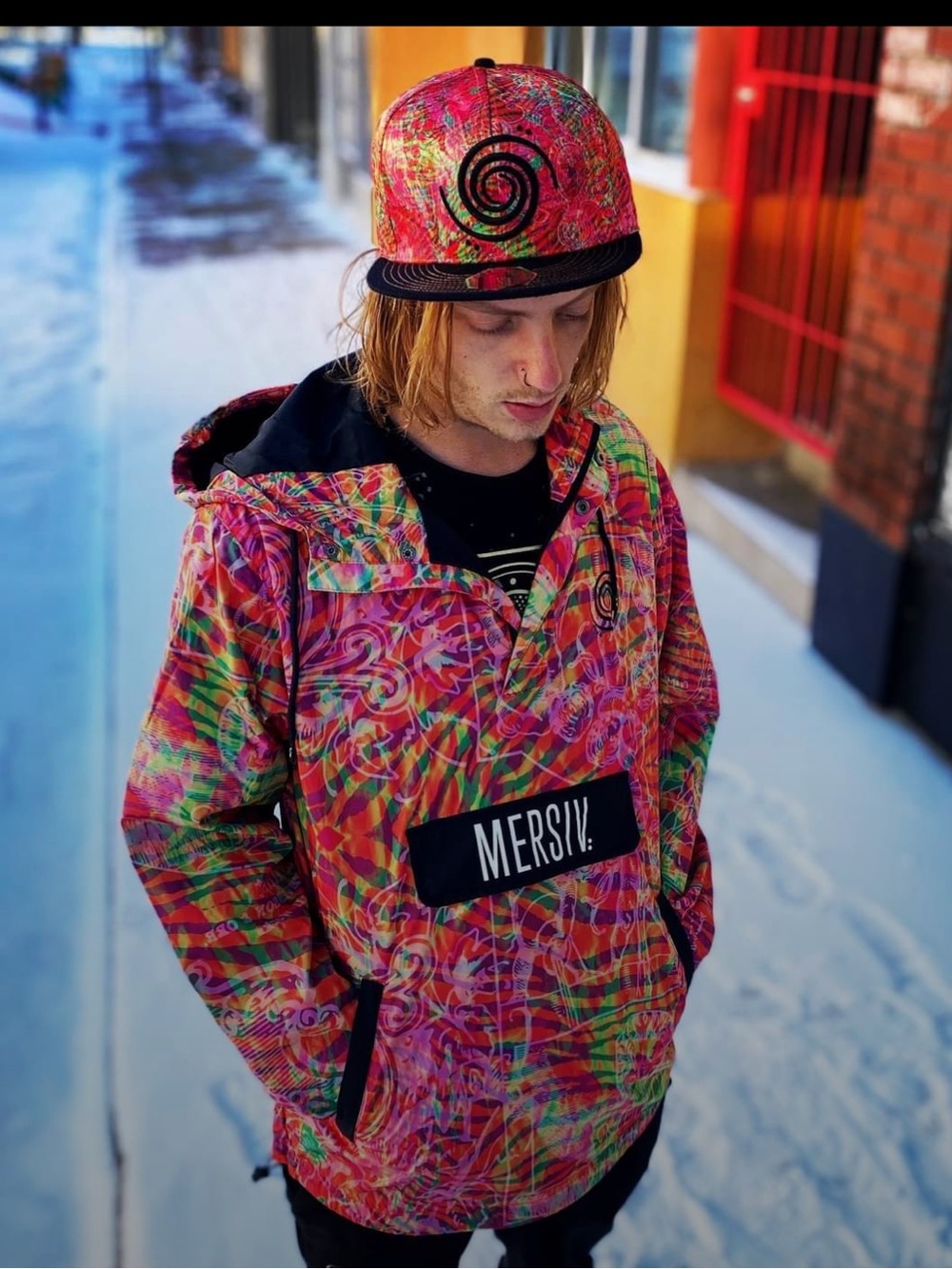 Grassroots California Mersiv Vibrant Multicolored Windbreaker